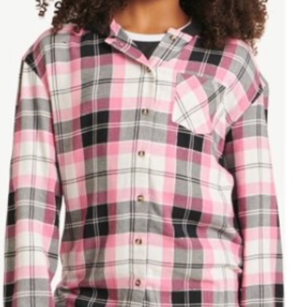 Justice Girls Plaid Hoodie